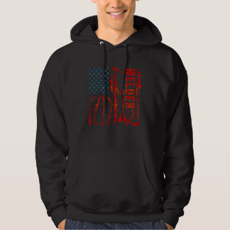 USA Flag Gas Welding Occupation Pride for Blacksmi Hoodie