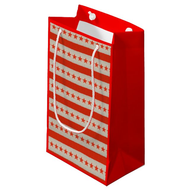 USA Flag Gift Bag Kleine Geschenktüte (Vorderseite Schrägansicht)