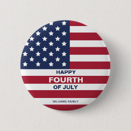 USA Flag Happy Amerikanische Unabhängigkeitstag Be Button