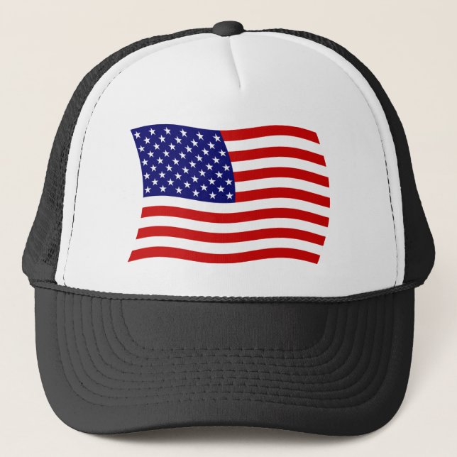 USA Flag Hat Truckerkappe (Vorderseite)