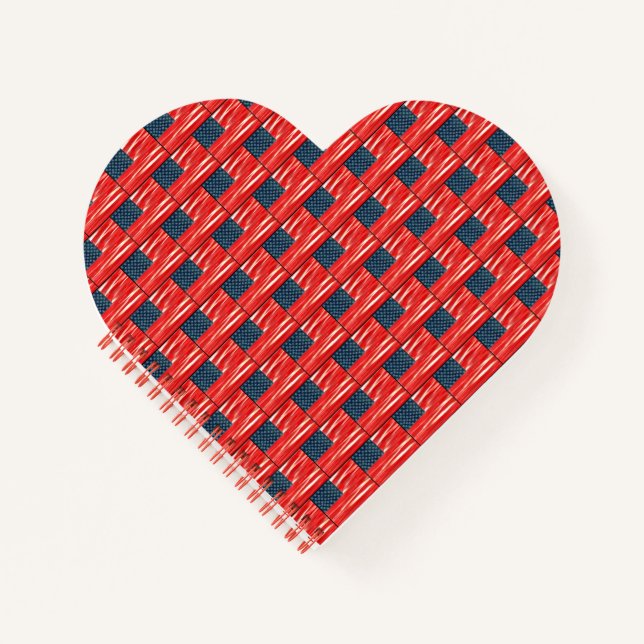 USA Flag Heft Shape Notebook Notizbuch (Vorderseite)