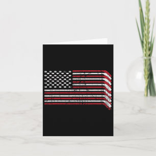 USA Flag Hockey hält amerikanischen Stolz 4. Juli Karte
