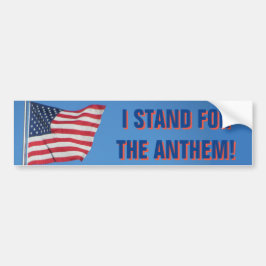 USA Flag I Stand für National Anthem Blue Autoaufkleber