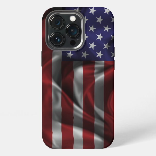 USA Flag iPhone 13 Pro Fall Hülle (Hinten)