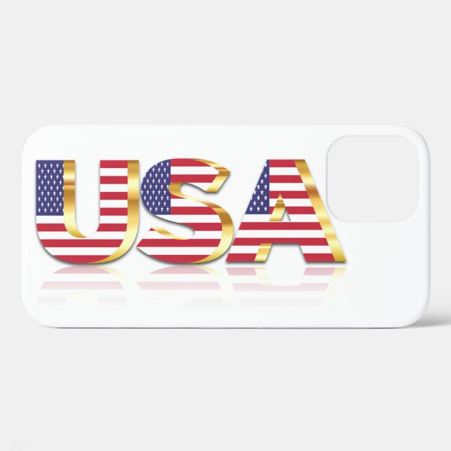 USA Flag iPhone Case (Rückseite (Horizontal))