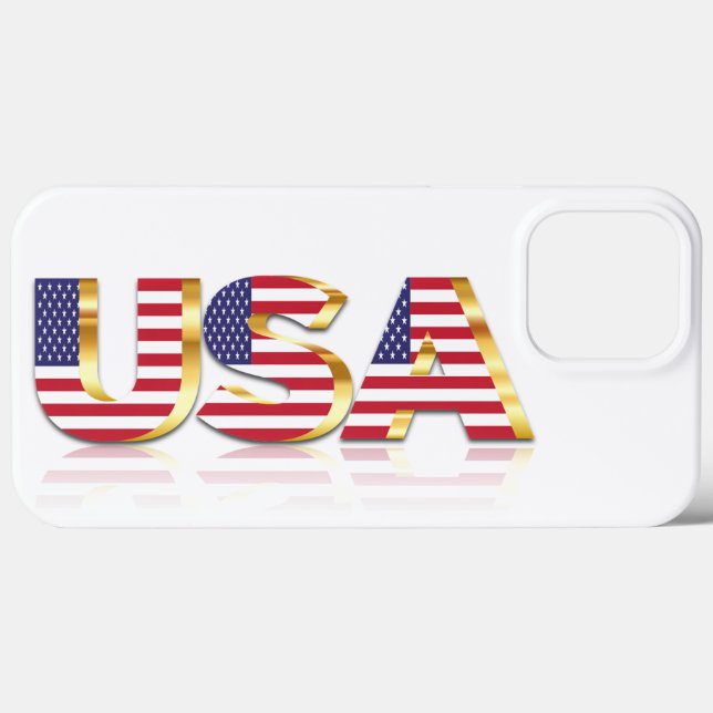 USA Flag iPhone Case (Rückseite (Horizontal))