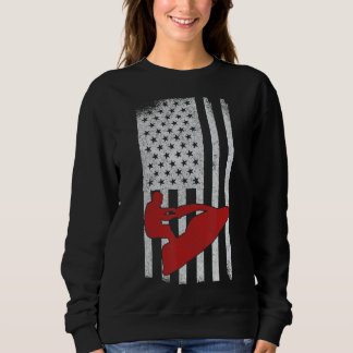 Usa Flag Jet Ski Jetski Jet Skier Vintag Sweatshirt