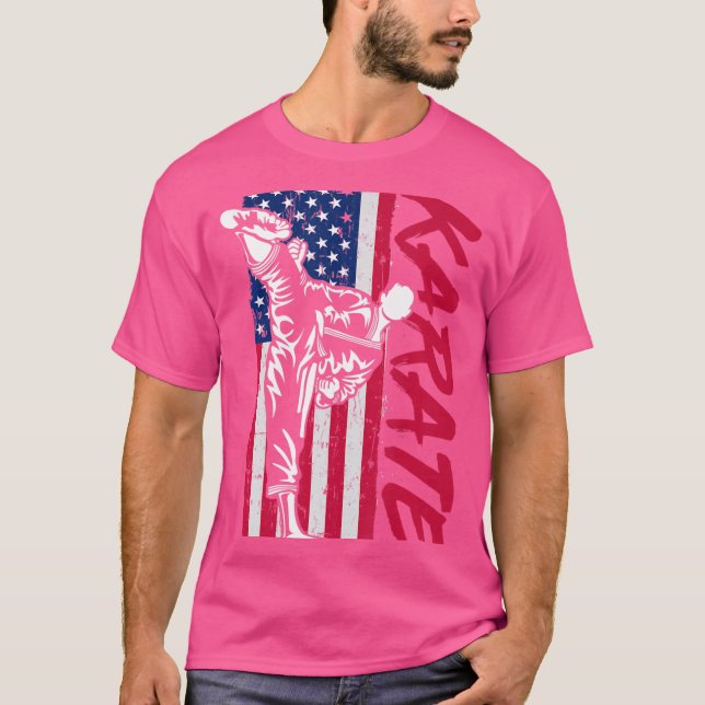 Usa Flag Karate T-Shirt (Vorderseite)