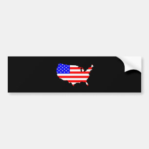 USA-Flag-Karte Autoaufkleber
