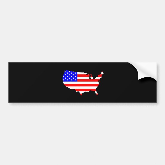 USA-Flag-Karte Autoaufkleber (Vorne)