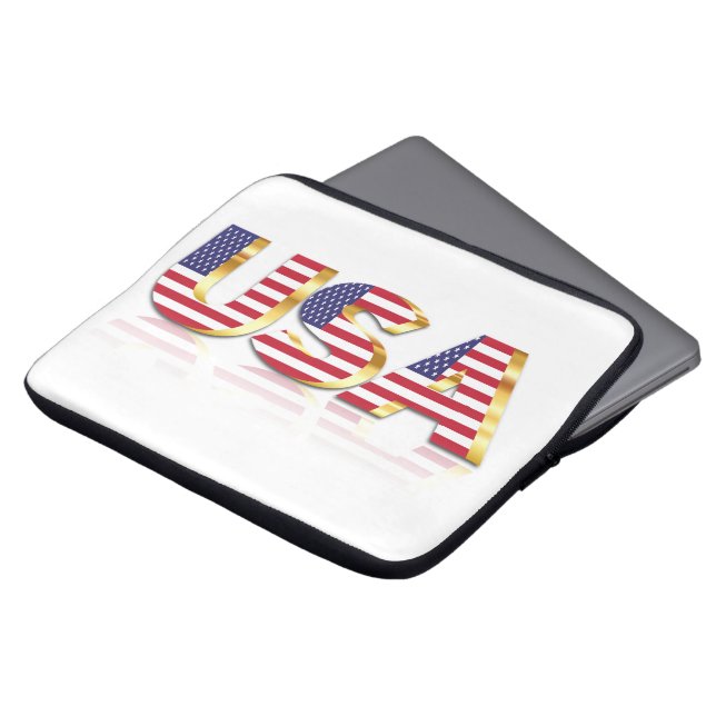 USA Flag Laptop Sleeve USA (Vorne Oben)