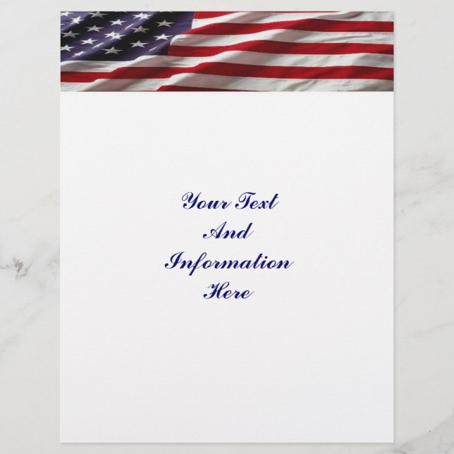 USA Flag Letterhead (Vorderseite)