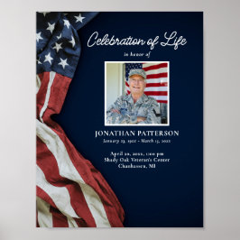USA Flag Life Celebration Foto Download Funerty Poster