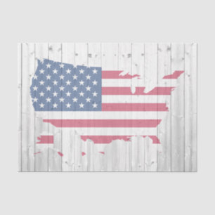 USA Flag Map Holzdekoupage Tissue Paper Seidenpapier