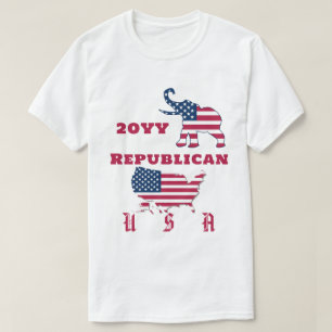 USA Flag Map Republikanisches Party Elephant Elect T-Shirt