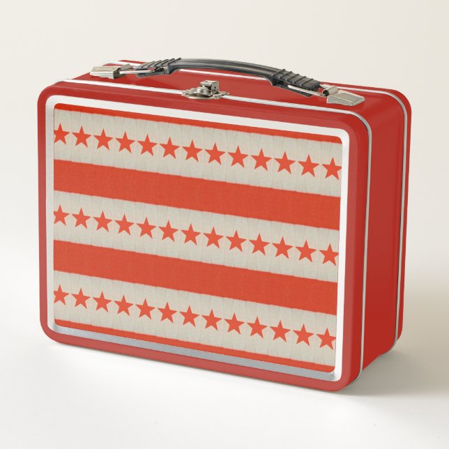 USA Flag Metal Lunch Box (Vorderseite)