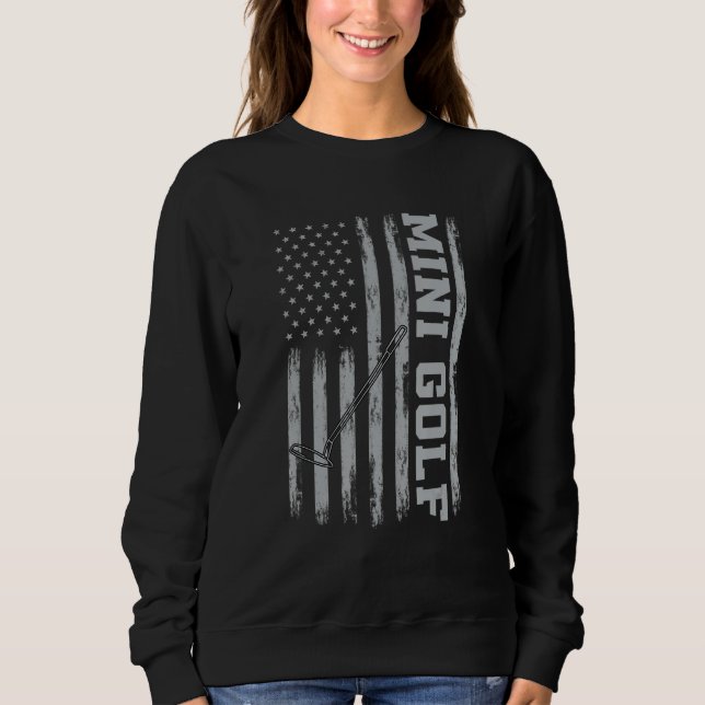 USA Flag Mini Golf Outfit Minigolf America Sweatshirt (Vorderseite)
