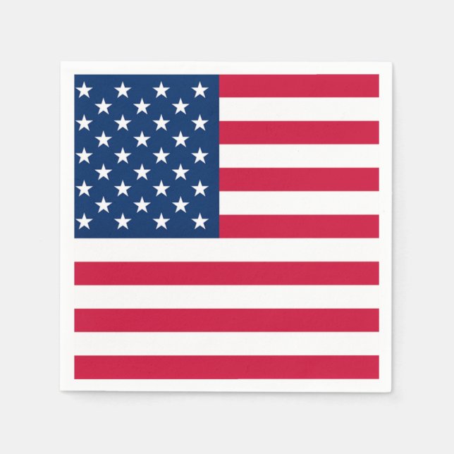 USA Flag Napkins - Patriotic Serviette (Vorderseite)