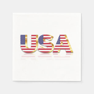 USA Flag Napkins Serviette