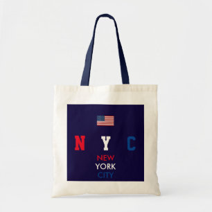 USA flag New York personalized initials/name Tragetasche