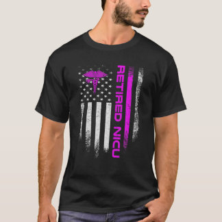 USA Flag NICU Nurse Neonatal Intensive Car T-Shirt