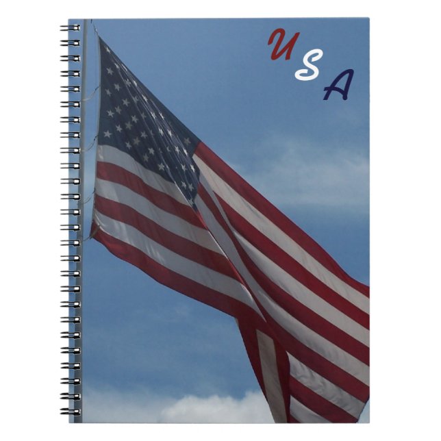USA Flag Notebook Notizblock (Vorderseite)