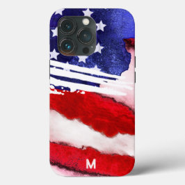 *~* USA Flag Old Glory Patriot Monogram Case-Mate iPhone Hülle