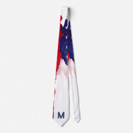 *~* USA Flag Old Glory Patriotic Monogram Krawatte