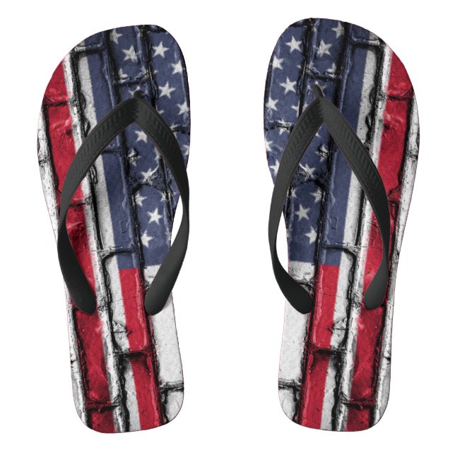 USA Flag old Grunge Flip Flops (Fußbett)