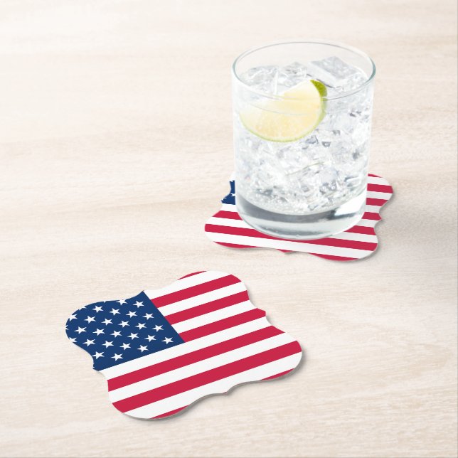 USA Flag Paper Untersetzer USA (Vor Ort)