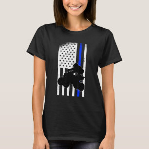 Usa Flag Patriotic 4 Four Wheelers Quad Bike Atv R T-Shirt