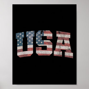 USA Flag Patriotic 4. Juli Amerika Poster