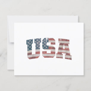 USA Flag Patriotic 4. Juli Amerika Postkarte