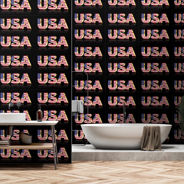 USA Flag Patriotic Tapete (Badezimmer)