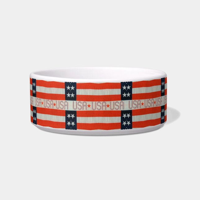 USA Flag Pet Bowl Napf (Vorderseite)