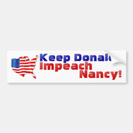 USA Flag Politics Behalte Donald Impeach Nancy Pel Autoaufkleber