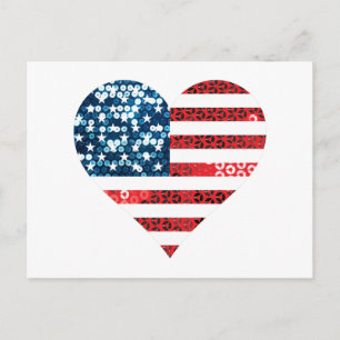 usa Flag Postkarte