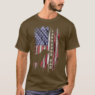 USA Flag Proud Labrador Retriever Lab Grandma Silh T-Shirt
