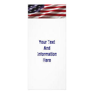 USA Flag Rack Card Werbekarte
