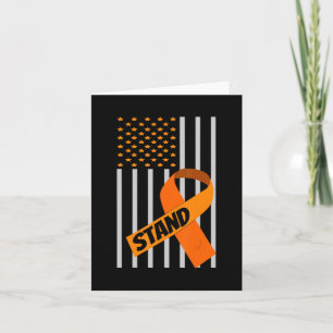 USA Flag Ribbon Leukemia Awareness Family Support Karte