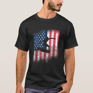 USA Flag Skimboarder Surfsurfer T-Shirt