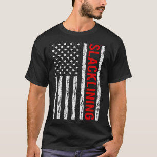 USA Flag Slacklinline Slackline T-Shirt