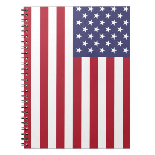 USA Flag Spiral Notebook Dairy Journal For School Notizblock
