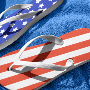 USA Flag Stars Streifen Red Blue 4. Juli Flip Flops