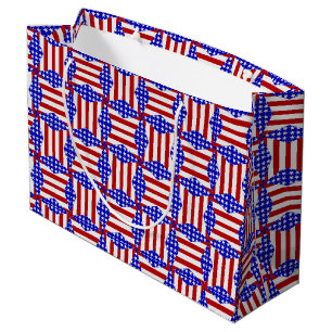 USA Flag-Teabag Falten S2-GIFT BAG L Große Geschenktüte