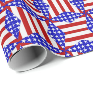 USA Flag Teabag Faltens s2-GIFT WRAPPING PAPER Geschenkpapier