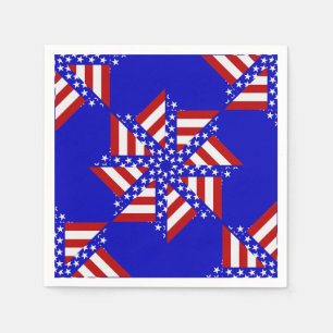 USA Flag Teabag Faltung s14B-PAPER NAPKINS Serviette