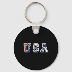 Usa Flag Tee Shirt für Frauen 4. Juli Gedenkstätte Schlüsselanhänger