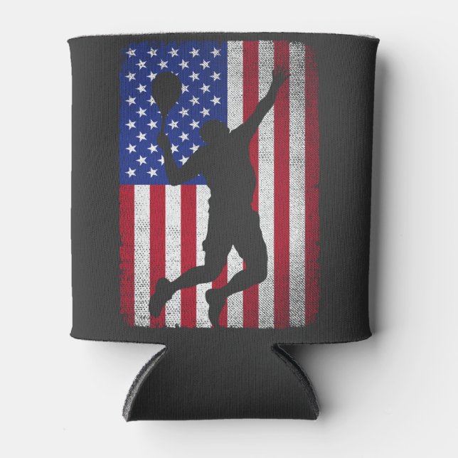 USA Flag Tennis for Men Women Dosenkühler (Vorderseite)