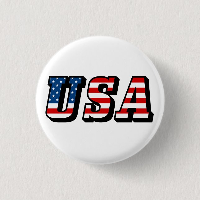 USA Flag Text Button (Vorderseite)